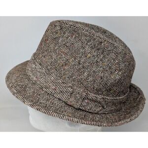 Vintage Cavanagh Hats New York Men's Tweed Wool Fedora Walking Men's Size 7 1/8